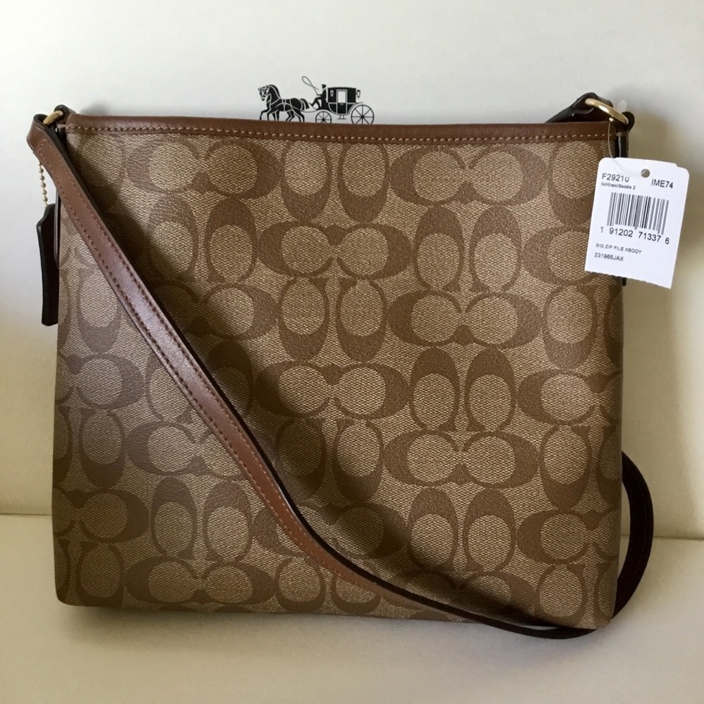 🌷Coach File Crossbody In Signature Canvas NWT. - Picture 4 of 8